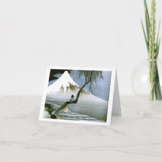 Carte 北 斎 Boy & Mt Fuji Fine Art