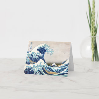 Carte 北 斎 grande vague au large de Kanagawa Hokusai