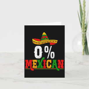 Carte 0% Fiesta mexicaine Fête mexicaine Cinco De Mai