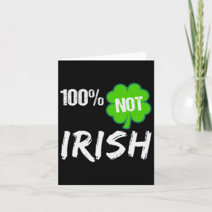 Carte 0% Shamrock irlandais Joyeux Jour de la Saint Patr