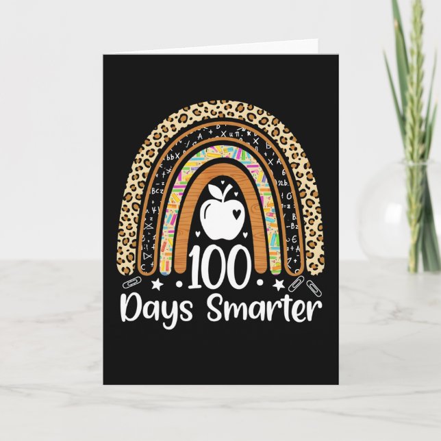 Carte 100 Days Smarter Teacher Rainbow Classroom School (Devant)