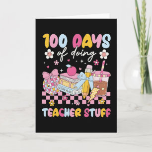 Carte 100 jours à faire des trucs d'enseignant Design de