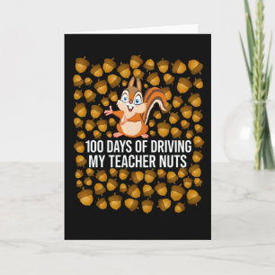 Carte 100 jours à rendre mon professeur fou Écureuil drô