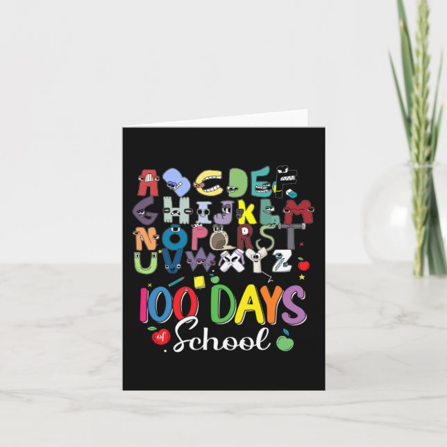 Carte 100 Jours d'alphabet scolaire Lore Coût scolaire d (Devant)