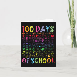 Carte 100 Jours D'Enseignant Enfants Étudiant Garçon Fil