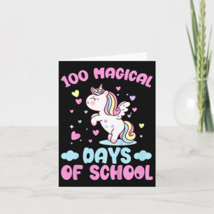 Carte 100 Jours Magiques De Filles D'École 100E Jour De 