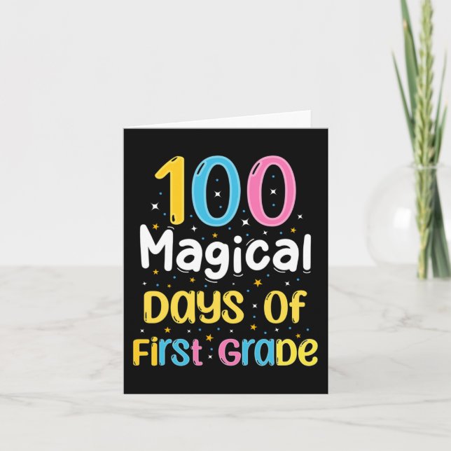 Carte 100 Jours Magiques De Première Année 100E Jour De  (Devant)
