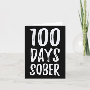 Carte 100 Jours Sober Félicitations Sobriété