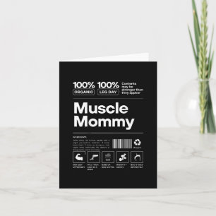 Carte 100% Muscle Mommy - Bodybuilding Gym Fit - Design