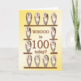 Carte 100e anniversaire, Chouettes curieuses