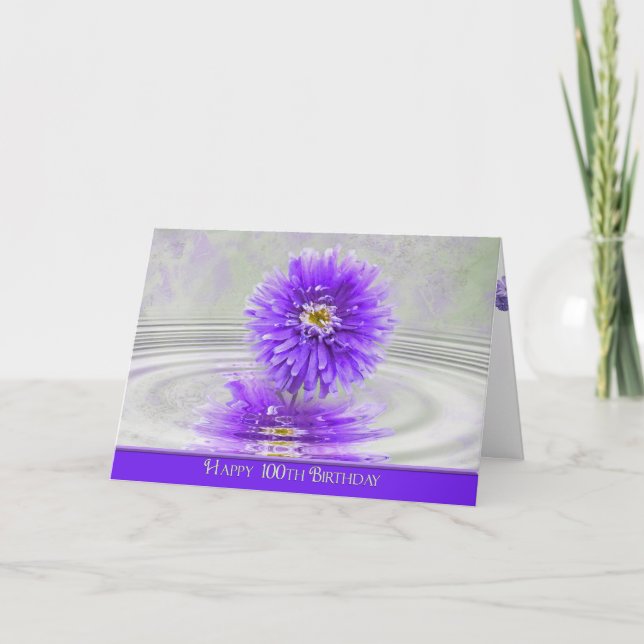 Carte 100e anniversaire Dahlia (Devant)
