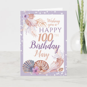 Carte 100e anniversaire de Seashell Coral