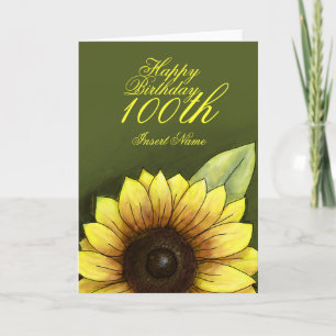 Carte 100e anniversaire Floral