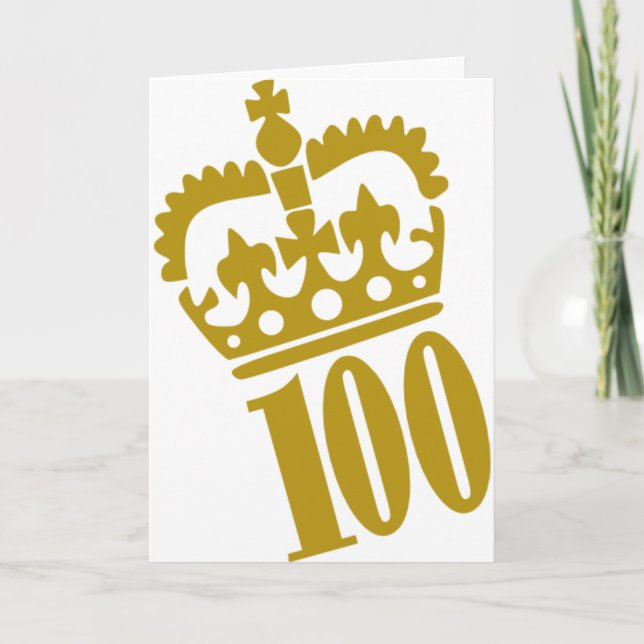 Carte 100e anniversaire - Numéro - Cent (Devant)