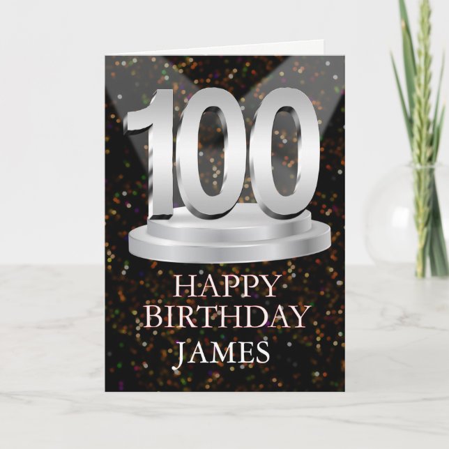 Carte 100e anniversaire Points saillants Ajouter une car (Devant)