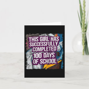 Carte 100e jour Amusant tenue filles et amp; Étudiant 10