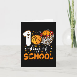 Carte 100e Jour de l'école Basketball enfants 100 Jours 