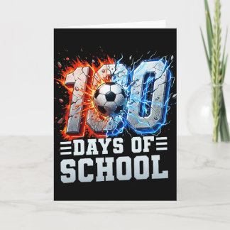 Carte 100e jour de soccer à l'école 100 jours d'école ga