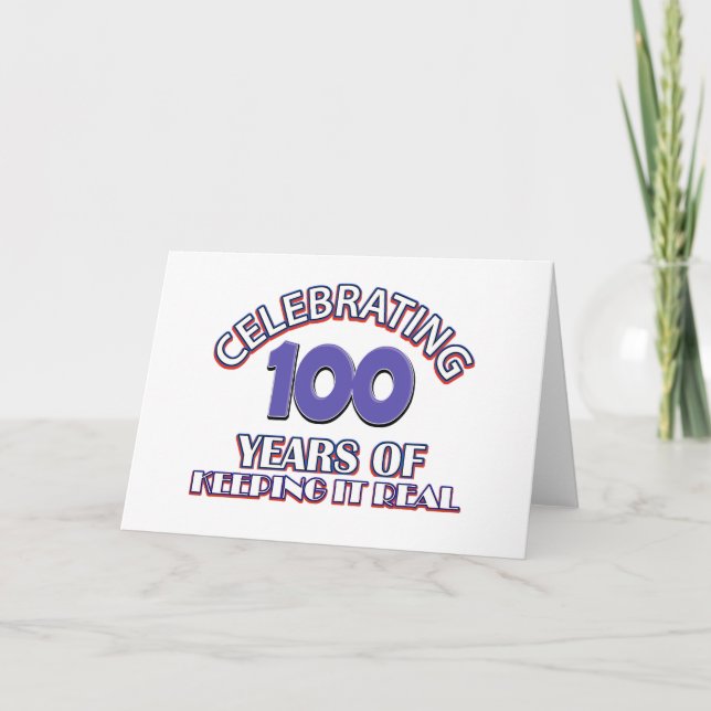 Carte 100th conceptions drôles d'anniversaire (Devant)