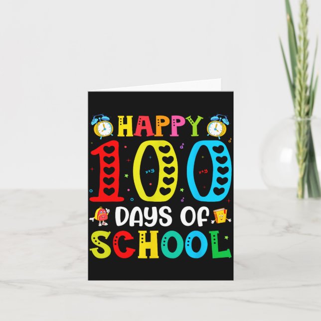 Carte 100th Day Of School Teachers Students 100 Days Of  (Devant)