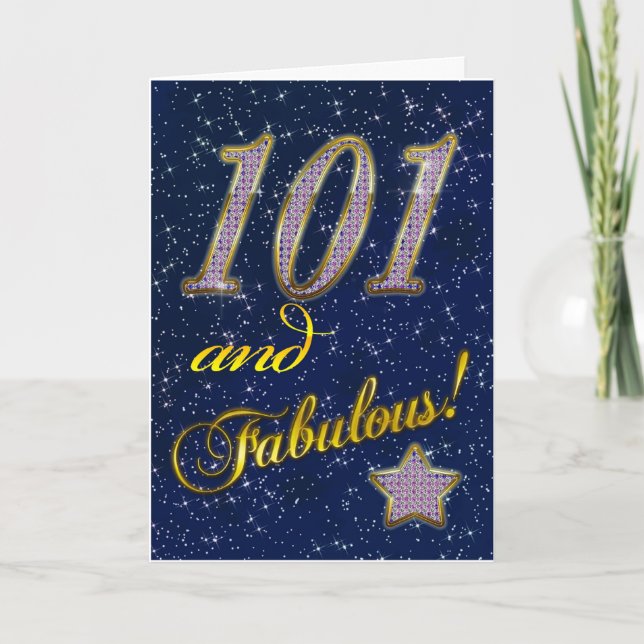 Carte 101e anniversaire pour quelqu'un Fabulous (Devant)