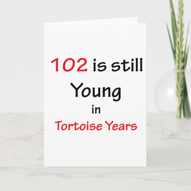 Carte 102 années de tortue (Devant)