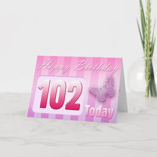 Carte 102nd maman heureuse de grand-tante de grand-mère (Devant)