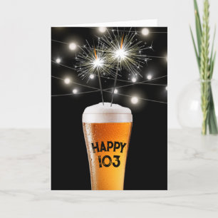 Carte 103e Anniversaire Éperceur En Verre De Bière