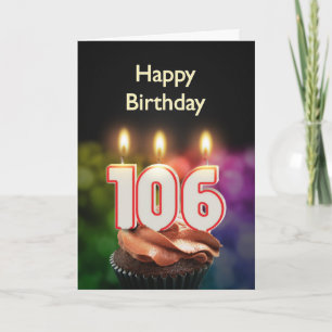 Carte 106e anniversaire avec bougies