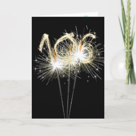 Carte 106e anniversaire Sparklers en noir