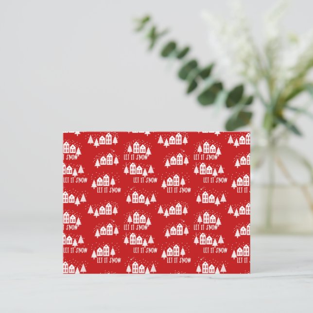 Carte (10,8 x 14,2 cm) - Christmas Pattern (Debout devant)