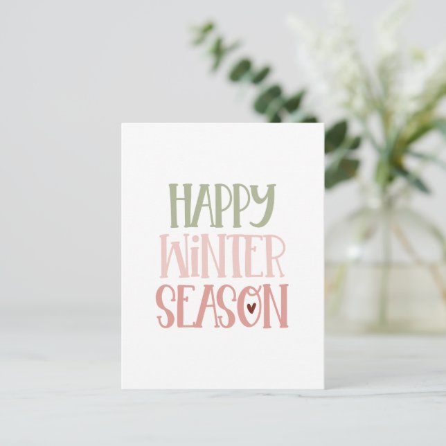 Carte (10,8 x 14,2 cm) - Happy Winter Season (Debout devant)