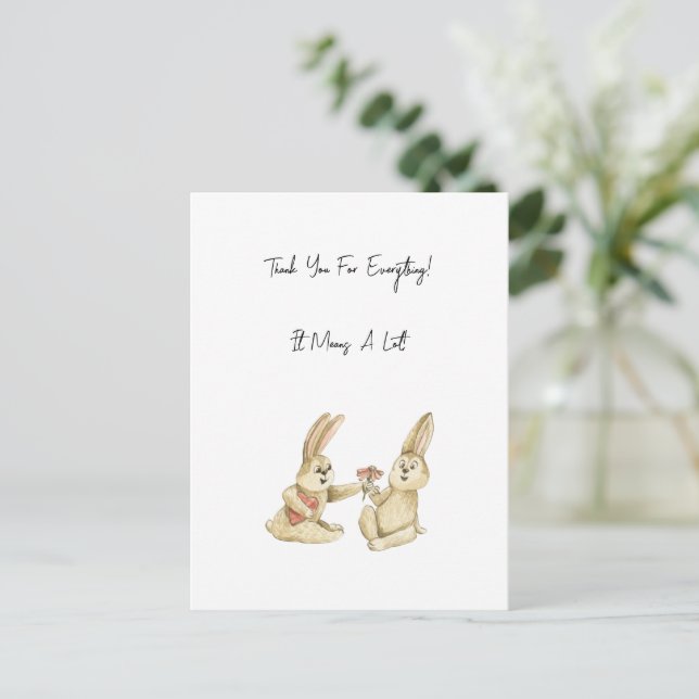 Carte (10,8 x 14,2 cm) - Merci ! (Debout devant)