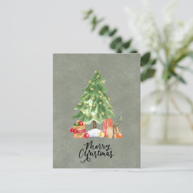 Carte (10,8 x 14,2 cm) - Merry Christmas (Debout devant)