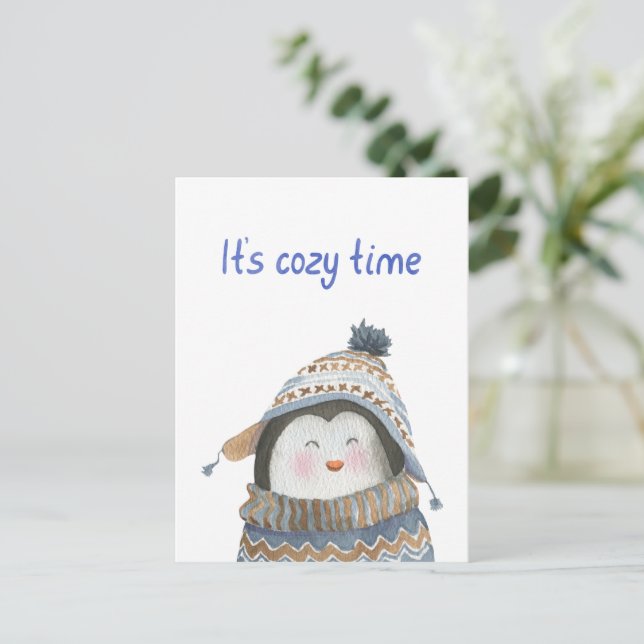Carte (10,8 x 14,2 cm) - Petit Penguin (Debout devant)