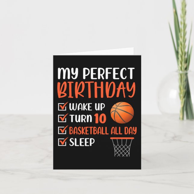 Carte 10 ans Basketball Anniversaire 10e Boy Bda (Devant)
