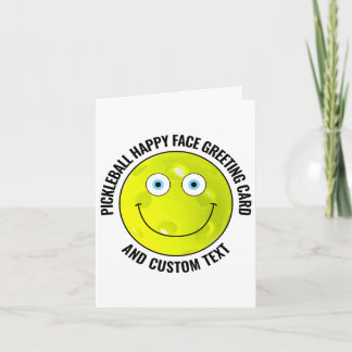 Carte 10 Pickleball Personnalisés YEUX BLEUS Visage Joye