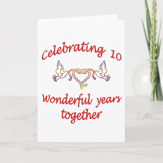 Carte 10e ANNIVERSAIRE (Devant)