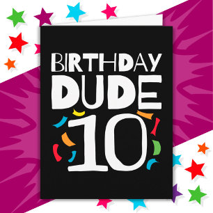 Carte 10e anniversaire 10 ans Anniversaire de enfant Dud