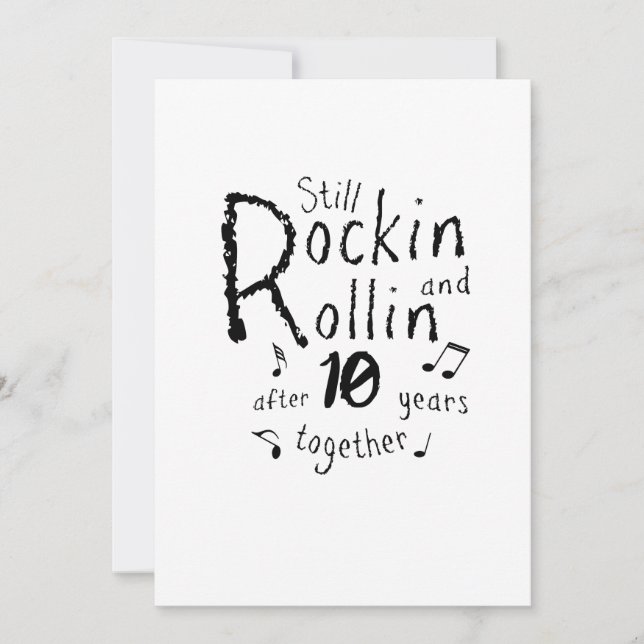 Carte 10e anniversaire - 10 ans Couples (Devant)