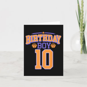 Carte 10e anniversaire Boy Basketball Lover 10 ans Bd