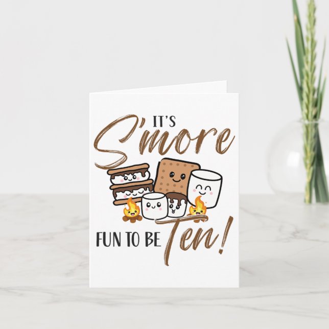 Carte 10e Anniversaire Campfire Marshmallow C'est S'more (Devant)