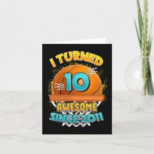 Carte 10e anniversaire de basket-ball J'ai tourné 10 ans
