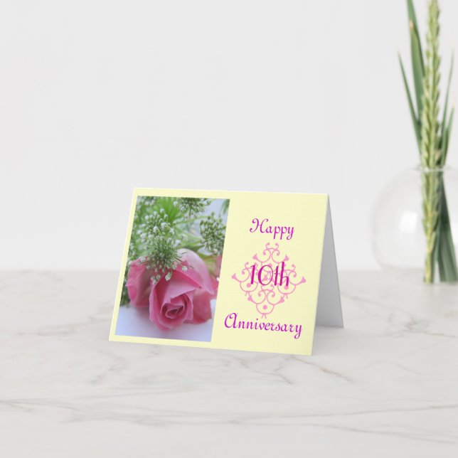 Carte 10e anniversaire de mariage (Devant)