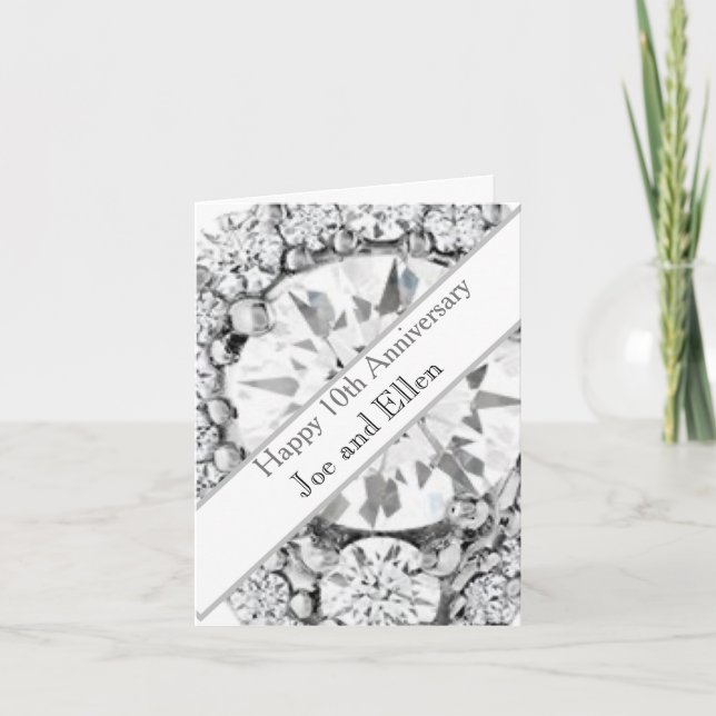 Carte 10e anniversaire du Mariage Diamond (Devant)