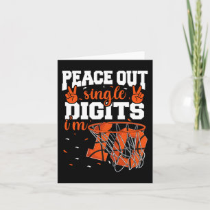 Carte 10e Anniversaire Garçons Basketball Paix Out Singl