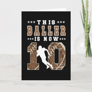 Carte 10e anniversaire Gift Football joueur 10 ans Garço