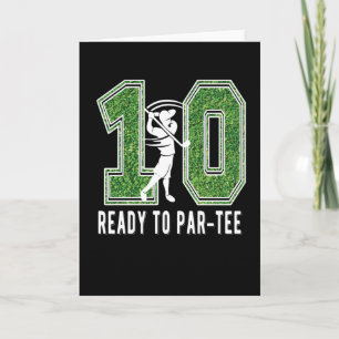 Carte 10e anniversaire Gift Joueur de golf 10 ans Garçon