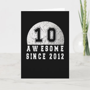 Carte 10e Anniversaire Né En 2012 Garçon Golfer 10 Année