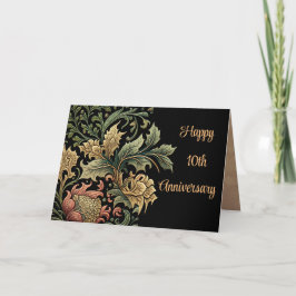 Carte 10e Anniversaire Personnalisable élégant floral no
